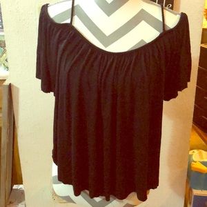 bebe off the shoulder top